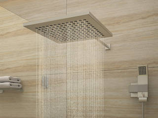 Diseño de Baño Moderno - Miami Brickell, Gabriela Afonso Gabriela Afonso Modern bathroom سنگ مرمر Beige