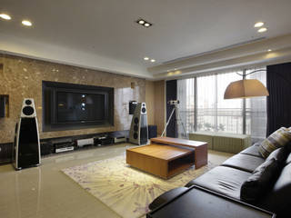 惠宇天青簡醫師, 台中室內設計-築采設計 台中室內設計-築采設計 Modern living room