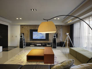 惠宇天青簡醫師, 台中室內設計-築采設計 台中室內設計-築采設計 Modern living room