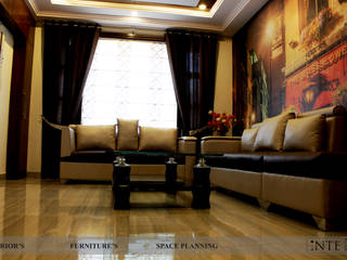 3BHK FLAT, intent interior intent interior Modern living room