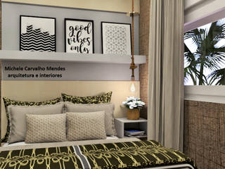 Quarto de Casal F&V, Michele Carvalho Mendes Michele Carvalho Mendes Modern style bedroom