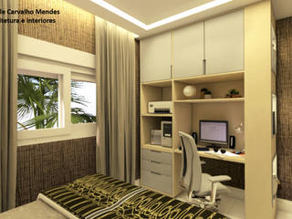 Quarto de Casal F&V, Michele Carvalho Mendes Michele Carvalho Mendes Modern style bedroom