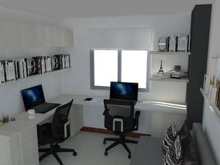 Estudio , Naromi Design Naromi Design Oficinas de estilo minimalista Madera Blanco