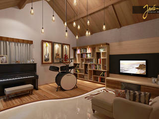 Music Room Design , Jade Interior Design Jade Interior Design Salas de estar modernas Madeira Efeito de madeira