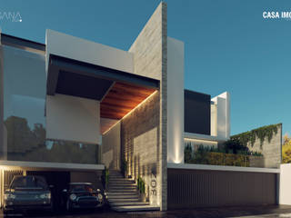 Casa Imozulu CDMX, Besana Studio Besana Studio Moderne Häuser Beton Weiß