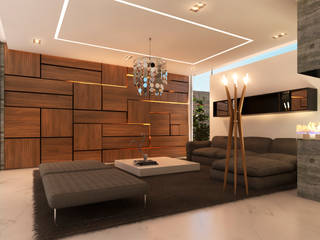 Casa Imozulu CDMX, Besana Studio Besana Studio Modern Living Room Beige