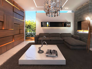 Casa Imozulu CDMX, Besana Studio Besana Studio Modern Living Room Wood White