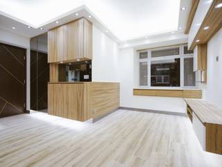 Residential in Tsuen Wan , The Realizes Co The Realizes Co Salas de estilo minimalista Madera Acabado en madera