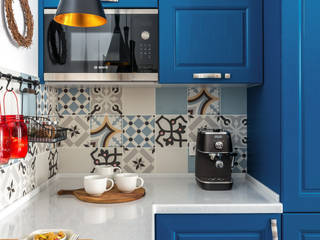 Дизайн-квартиры в ЖК Татьянин Парк, OM DESIGN OM DESIGN Kitchen units Blue