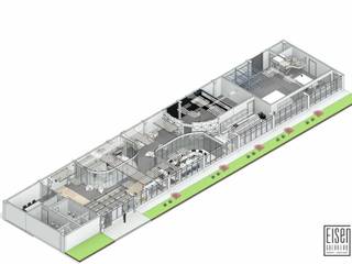 EXPERIENCE CENTER DE SMURFIT KAPPA. CA. CARTONES DE VENEZUELA C.A., EISEN Arquitectura + Construccion EISEN Arquitectura + Construccion Scandinavian style study/office Glass