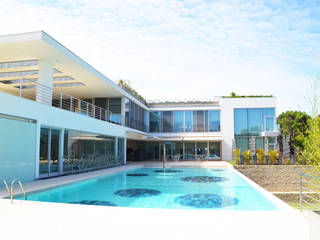 Projecto arranjos exteriores cascais , MJARC - Arquitetos Associados, lda MJARC - Arquitetos Associados, lda Modern pool
