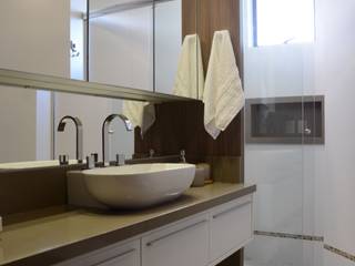 Apartamento Bela Vista, ArqArte - Arquitetura & Interiores ArqArte - Arquitetura & Interiores モダンスタイルの お風呂