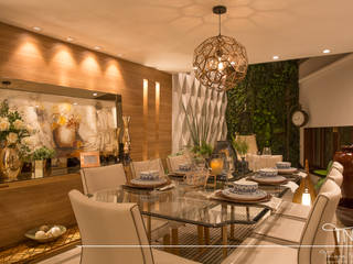 living gourmet, Taciana Nakalski arquitetura e interiores Taciana Nakalski arquitetura e interiores Classic style dining room Copper/Bronze/Brass