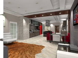 open plan living, lady la interiors: modern by lady la interiors, Modern