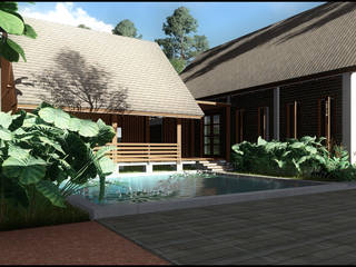 de estilo tropical de SARAGA Studio Arsitektur, Tropical