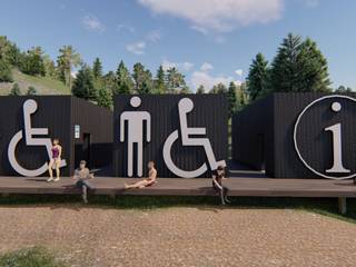 Oficina de turismo y baños públicos, Tila Design Tila Design Будинки