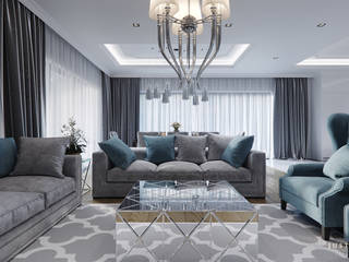 Ekskluzywna rezydencja w Warszawie, GLAM PROJECT Sp. z o.o. GLAM PROJECT Sp. z o.o. Classic style living room