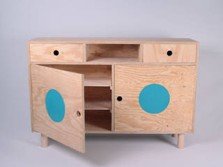 Console "Blue Monday", Thomas Dellys Thomas Dellys Pasillos, vestíbulos y escaleras minimalistas Madera Acabado en madera