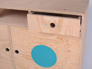 Console "Blue Monday", Thomas Dellys Thomas Dellys Koridor & Tangga Minimalis Kayu Wood effect