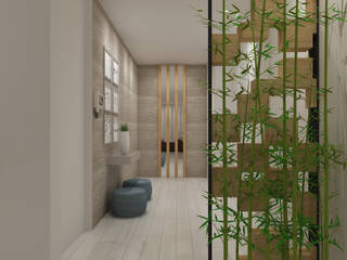 Apartamento chave-na-mão: T2 em Gaia, Angelourenzzo - Interior Design Angelourenzzo - Interior Design Minimalist corridor, hallway & stairs