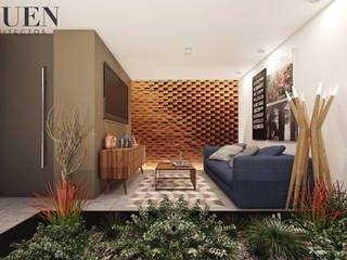 PH CABOS, Stuen Arquitectos Stuen Arquitectos Modern living room Bricks