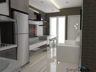Compact Apartment @ Ayodya Tangerang, Simply Arch. Simply Arch. Minimalistische Wohnzimmer