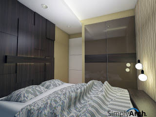 Compact Apartment @ Ayodya Tangerang, Simply Arch. Simply Arch. Minimalistische Schlafzimmer