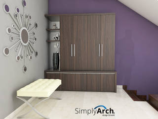 Shoe Storage and Cabinets, Simply Arch. Simply Arch. Pasillos, vestíbulos y escaleras minimalistas