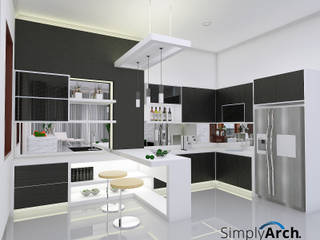 Dining Room and Kitchen , Simply Arch. Simply Arch. مطبخ ذو قطع مدمجة