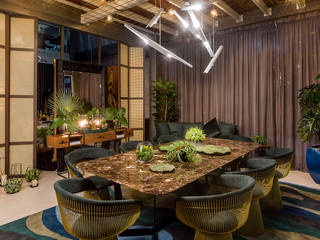 Sala de jantar inspirada no Pantanal, Espaço do Traço arquitetura Espaço do Traço arquitetura Rustikale Esszimmer