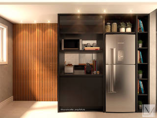 Cozinha Contemporânea, Laura Mueller Arquitetura + Interiores Laura Mueller Arquitetura + Interiores Kitchen units Wood Wood effect