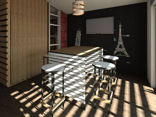 Concurso Ondas Modeladoras 07, Arquitecto Alberto Arquitecto Alberto Industrial style dining room Wood-Plastic Composite