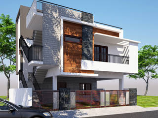 Custom Home Designed for Mr. Naveen, Klass Designers and Contractors Klass Designers and Contractors Modern Evler