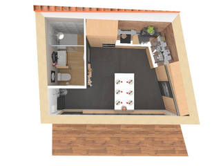 Création d'un atelier culinaire de 20m² - St Maurice de Gourdan, 1.61 design 1.61 design Commercial spaces