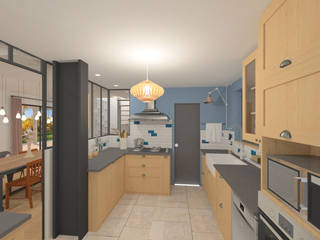 Aménagement et décoration d'une maison neuve - Lagnieu, 1.61 design 1.61 design Modern kitchen