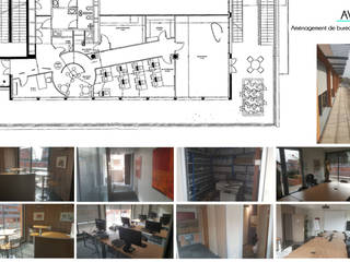 Aménagement d'un espace détente et de salles de réunions - Lyon, 1.61 design 1.61 design Espacios comerciales