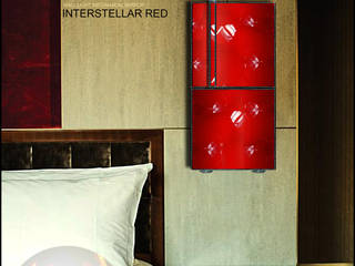 Wall light mechanical mirror - INTERSTELLAR RED, KAGADATO KAGADATO Industrial style bedroom Glass Red