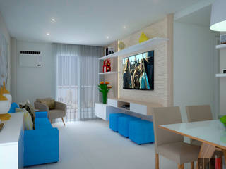 Apartamento Freguesia - RJ, DuoS Interiores DuoS Interiores Salas de estar modernas