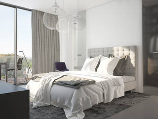 Plan 3D appartement , réHome réHome Modern style bedroom