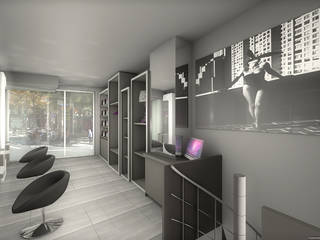 Rénovation salon de coiffure , réHome réHome Locaux commerciaux & Magasin modernes