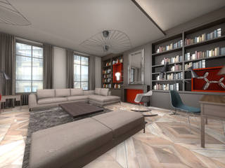 plan 3D salon, réHome réHome Moderne Wohnzimmer