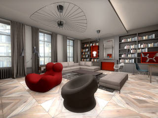 plan 3D salon, réHome réHome Modern living room