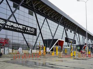 Облицовка фасада в новом терминале аэропорта "Шереметьево", Алюминстрой Алюминстрой