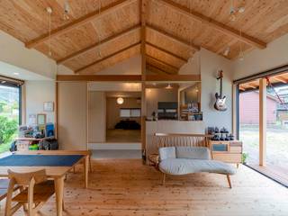 八千種の家, 中澤建築設計事務所 中澤建築設計事務所 Scandinavian style dining room Solid Wood Wood effect