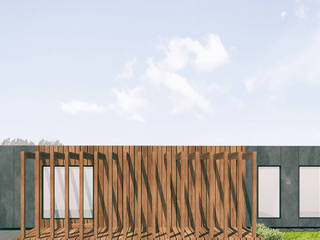 Casa modular, Estúdio AMATAM Estúdio AMATAM Rumah Modern Kayu Wood effect