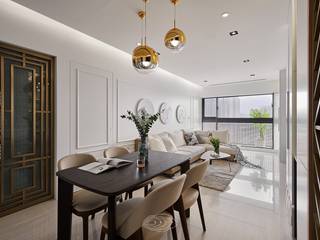 純淨質感宅, 層層室內裝修設計有限公司 層層室內裝修設計有限公司 Salas modernas