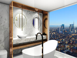 Banheiro Clean Contemporâneo, Studio² Studio² Minimalistische Badezimmer