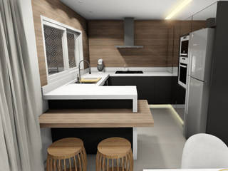 Casa simples e moderna, Studio² Studio² Armários de cozinha
