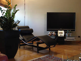Renovatie Appartement met Italiaans Design, MEF Architect MEF Architect Modern living room ایلومینیم / زنک Black