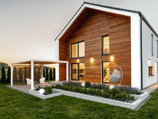 DOM + WNĘTRZE + OGRÓD, Kunkiewicz Architekci Kunkiewicz Architekci Single family home Wood Wood effect